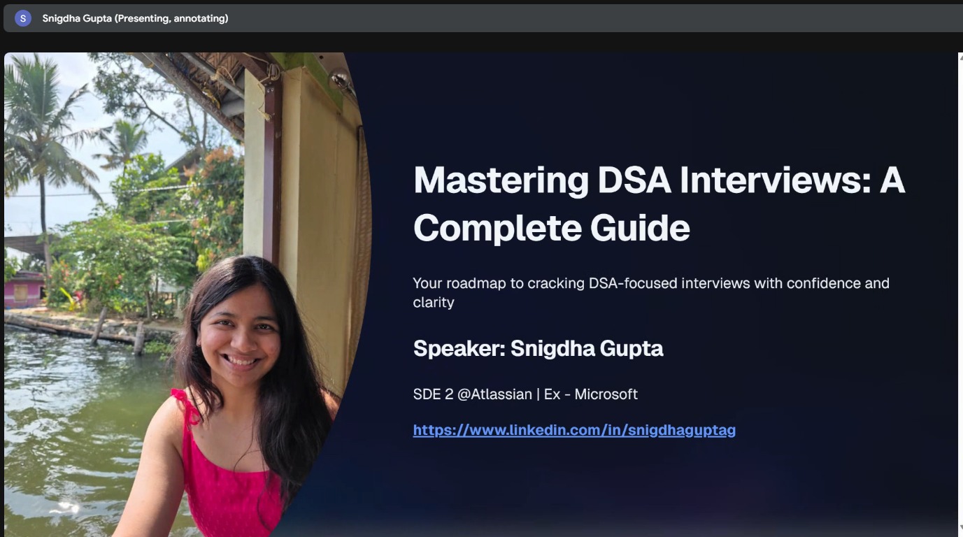 DSA Interview Masterclass: From Knowing DSA to Cracking Top Tech Interviews